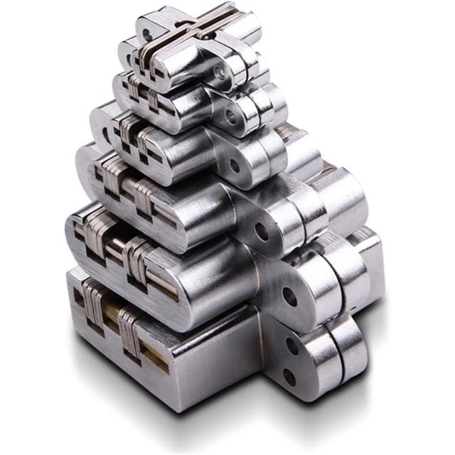 2PCS 304 Stainless Steel Hidden Hinges, Seven Sizes Invisible Hidden