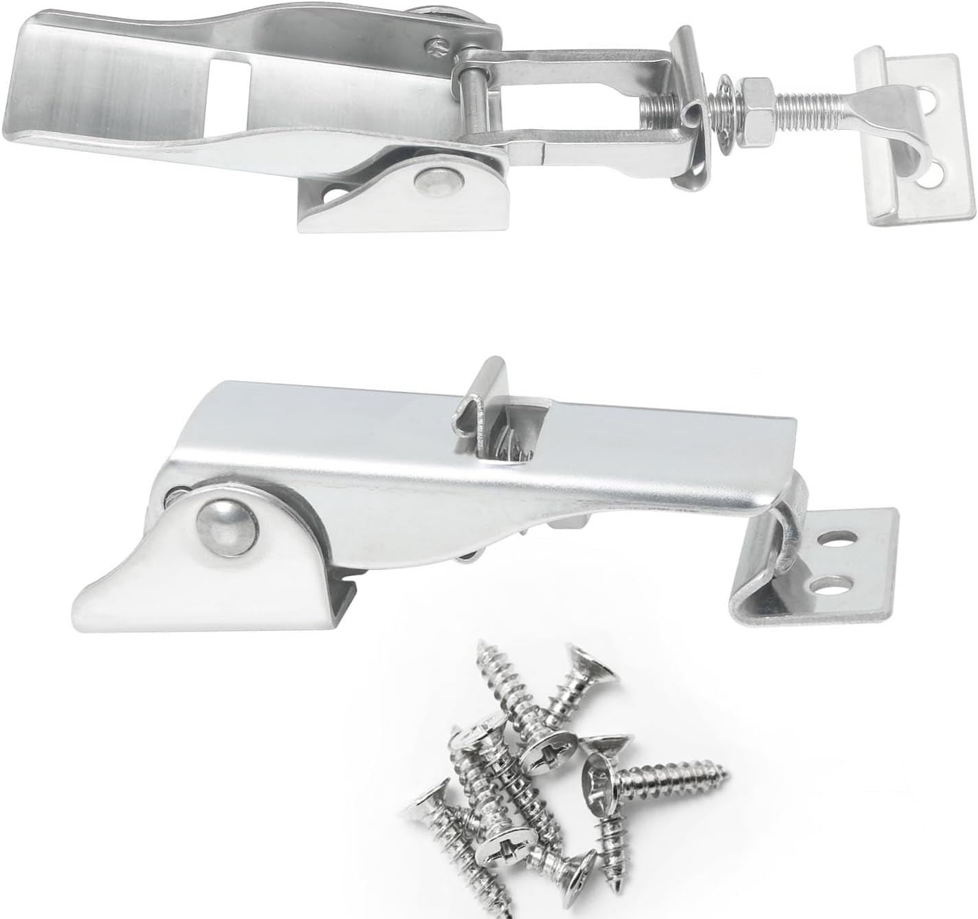 2PCS 304 Stainless Steel Spring Loaded Draw Latch Clamp Cabinet Boxes ...