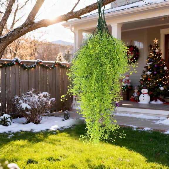 2PCS 31.5Inch/PC Artificial Terrarium Plants&Baby's Breath,Reptile Hanging Vines Leaves with Gypsophila Flowers for Wedding Christmas Decor, Candle Making, Crafts, and Reptile Habitat Enrichment