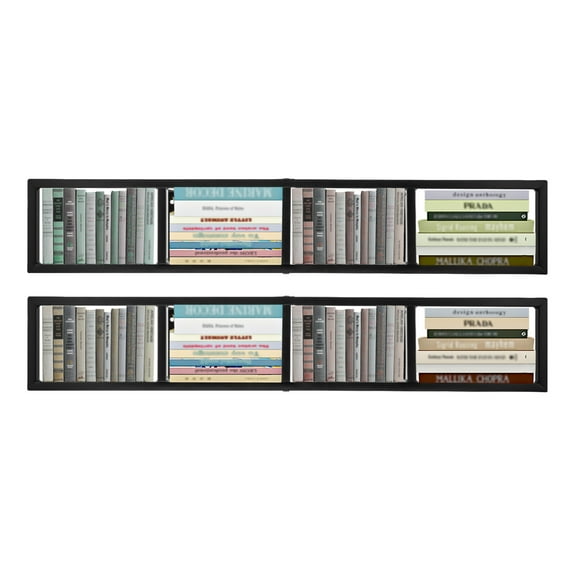 2PCS 34 Inch CD Racks Iron Media Storage Organizer Shelves Cube Storage Media Shelf Video Game Organizer 22.04lbs Large Load-capacity Wall Mount Floating Shelf