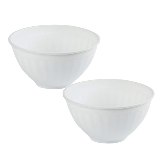 2PCS 350 oz Large Capacity Mixing Bowl, 11.5"Nesting Salad Bowl, Deep Serving Bowl for Kitchen Prep & Baking