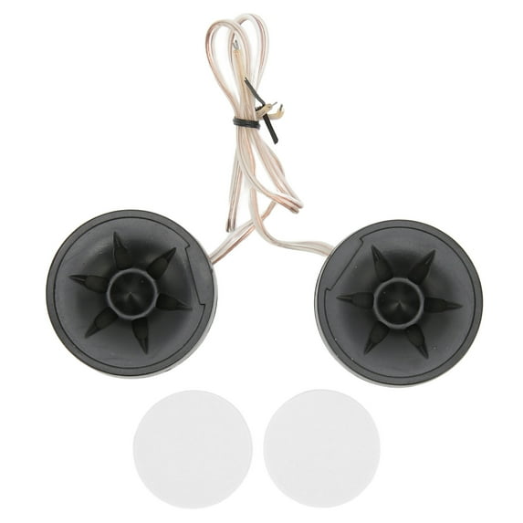 2PCS 350W Mini Dome Tweeter Round Speaker Stick On Black Universal Automobile Audio System