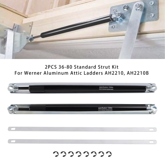 2PCS 36-80 Standard Strut Kit For Werner Aluminum Attic Ladders AH2210 AH2210B