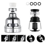 2PCS 360 Degree Rotating Faucet Aerator Accessories 3 Mode Adjustable Kitchen Sink Tap Head Water Saving Faucet Sprayer Water Saving Bubbler Pressurized Faucet Pack of 2