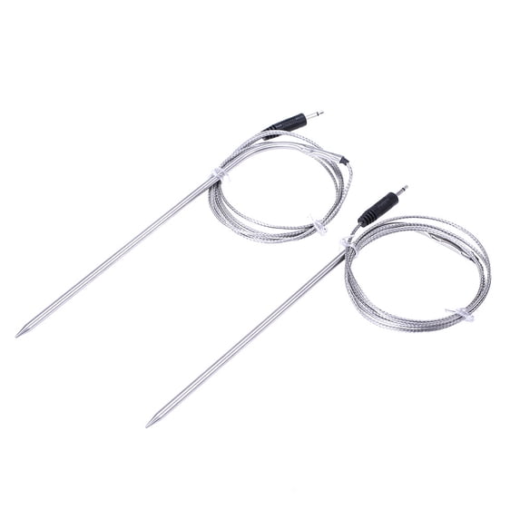 2PCS 39" Stainless Steel Meat Thermometer Probe for BBQ Oven Cooking