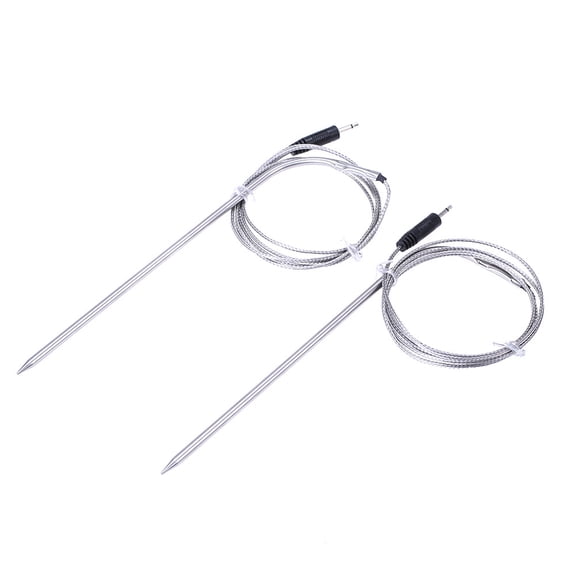 2PCS 39" Stainless Steel Meat Thermometer Probe for BBQ Oven Cooking