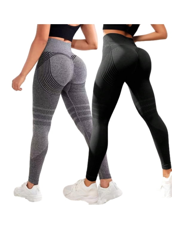2PCS 3D Cellulite-Reducing Leggings High Waist Compression Leggings For Women Butt Lift Yoga Pants Anti Cellulite Stretch Fitness Tights Plus Size