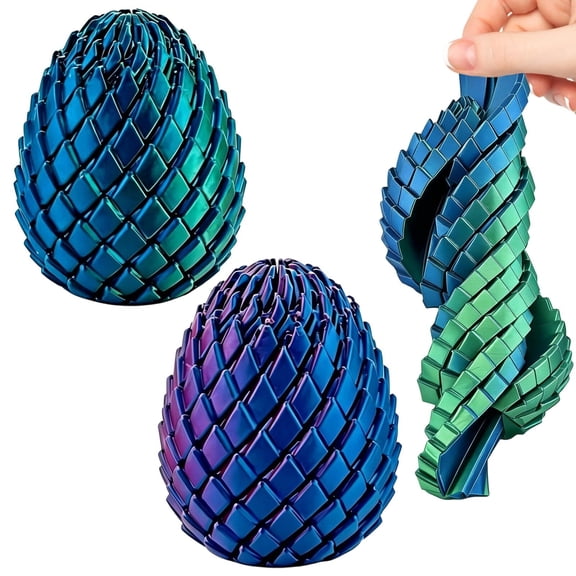 2PCS 3D Printed  Cool Stuff Sensory Sphere Stress Relief, Unique Alternative, printed fidget sphere features a seamless spiral Cool Gadgets Desk