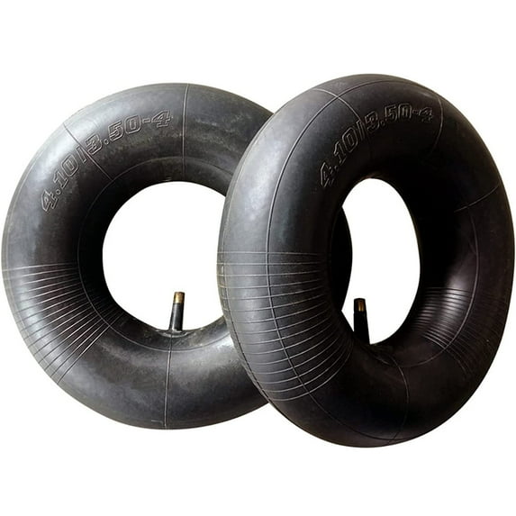 2PCS 4.10/3.50-4 Inner Tube for 10" Pneumatic Tires, Hand Trucks, Dolly, Lawn Mowers, Wheelbarrows, Generators,Utility Carts