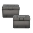 thumbnail image 1 of 2PCS 4 x 6 inch Index Card Box - Index Card Holder Notecard Box Recipe Card Box Plastic Storage Organizer for Filling Index Cards, Notes, Flashcards, Recipes, (Not Include Cards), 1 of 5