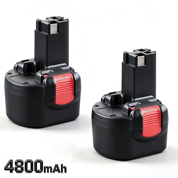 2PCS 4800mAh BAT048 Replacement Battery Compatible with Boshi 9.6V Power Tools Battery BAT049 BAT100 BAT119 PSR96 GSR 9.6VE-2 32609-RT 2607335260 2607335271 2607335272