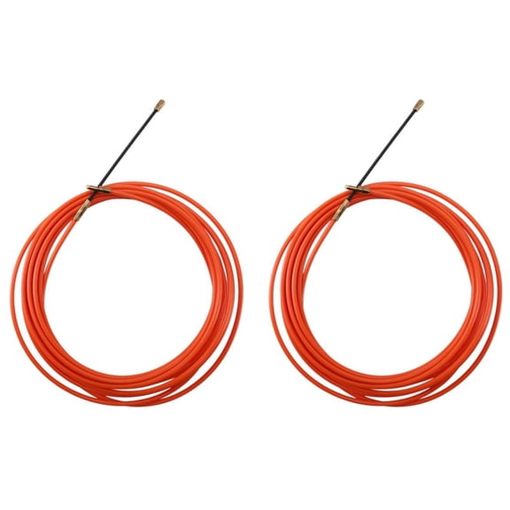 2PCS 4mm 5 Meter Orange Guide Device Nylon Electric Cable Push Pullers Duct Snake Rodder Fish Tape Wire