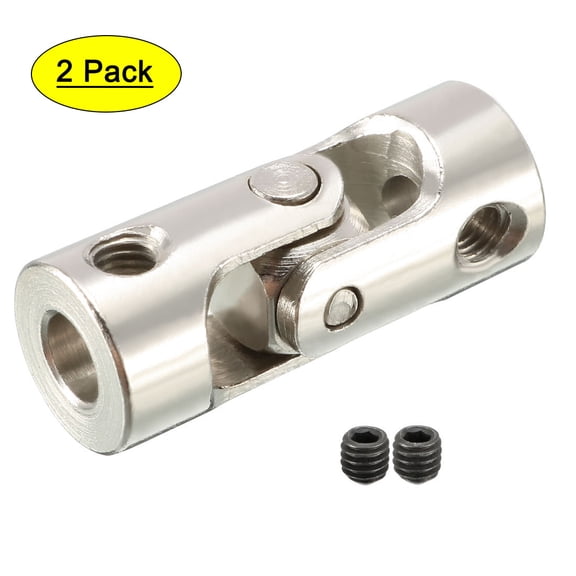 2PCS 4mm to 4mm Rotatable Universal Steering Shaft U Joint Coupler L23XD9