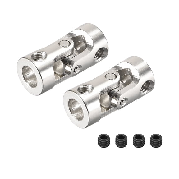 2PCS 4mm to 6mm Rotatable Universal Steering Shaft Coupler Motor Connector Joint Coupling L24XD11