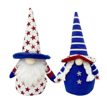 2PCS 4th of July Gnomes for Memorial Day, 4th of July Decorations American Patriotic Gnomes Gift for Fourth of July Independence Day Presidents Day Veterans Day Armed Forces Day