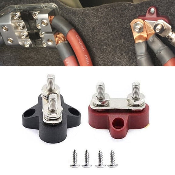 2PCS 5/16" Terminal Stud M8 48V Junction Block Bus Bar Power Distribution Post