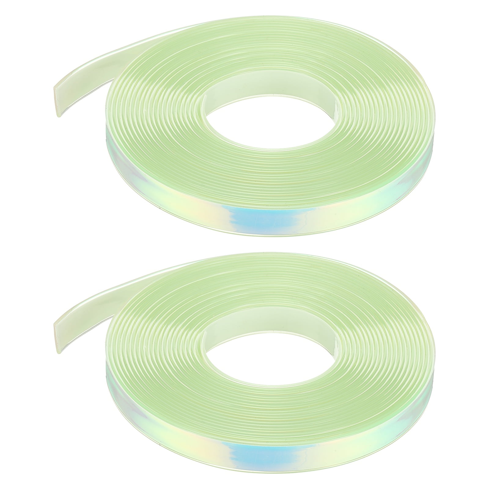 2PCS 5.47  Yards Silicone Lanyard String, 12mm Wide Bright Color Lacing Cord Laser Reflective Lanyard String for Crafts Weaving DIY Handmade Bracelets Clothes Keychain, Yellow