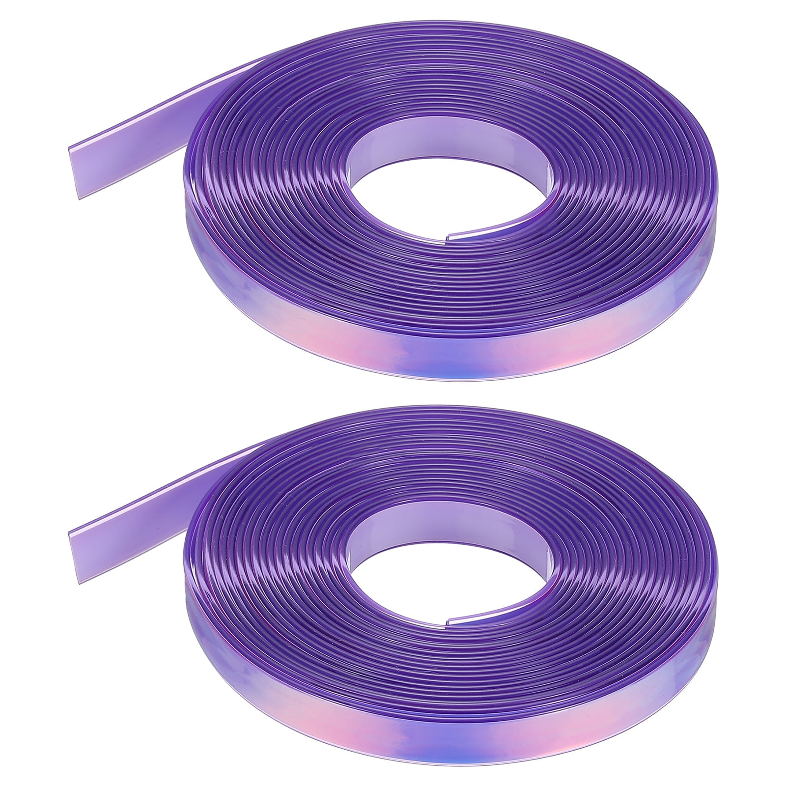 2PCS 5.47  Yards Silicone Lanyard String, 12mm Wide Bright Color Lacing Cord Laser Reflective Lanyard String for Crafts Weaving DIY Handmade Bracelets Clothes Keychain, Medium Purple