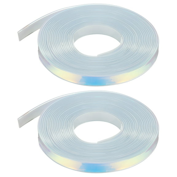2PCS 5.47  Yards Silicone Lanyard String, 12mm Wide Bright Color Lacing Cord Laser Reflective Lanyard String for Crafts Weaving DIY Handmade Bracelets Clothes Keychain, White