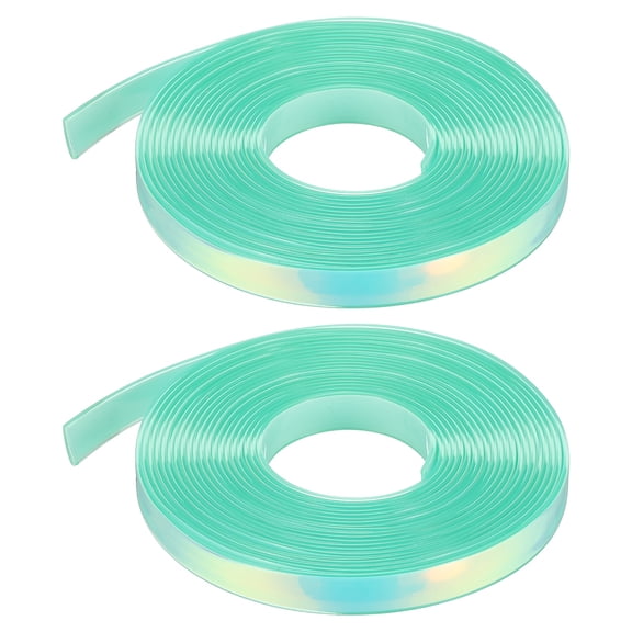 2PCS 5.47  Yards Silicone Lanyard String, 12mm Wide Bright Color Lacing Cord Laser Reflective Lanyard String for Crafts Weaving DIY Handmade Bracelets Clothes Keychain, Fruit Green