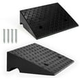 thumbnail image 1 of 2PCS 5" Rubber Car Curb Ramps, Rise Portable Lightweight Threshold Ramp Set, Heavy Duty Loading Ramp Slope Motorcycle Pad for Driveway, Loading Dock and Sidewalk, 1 of 5