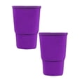 thumbnail image 1 of 2PCS 500ML Reusable Neoprene Cup Sleeve, Insulated Fabric Drink Cover for 20oz Tumblers, 6.5" Tall(Dark Purple), 1 of 5