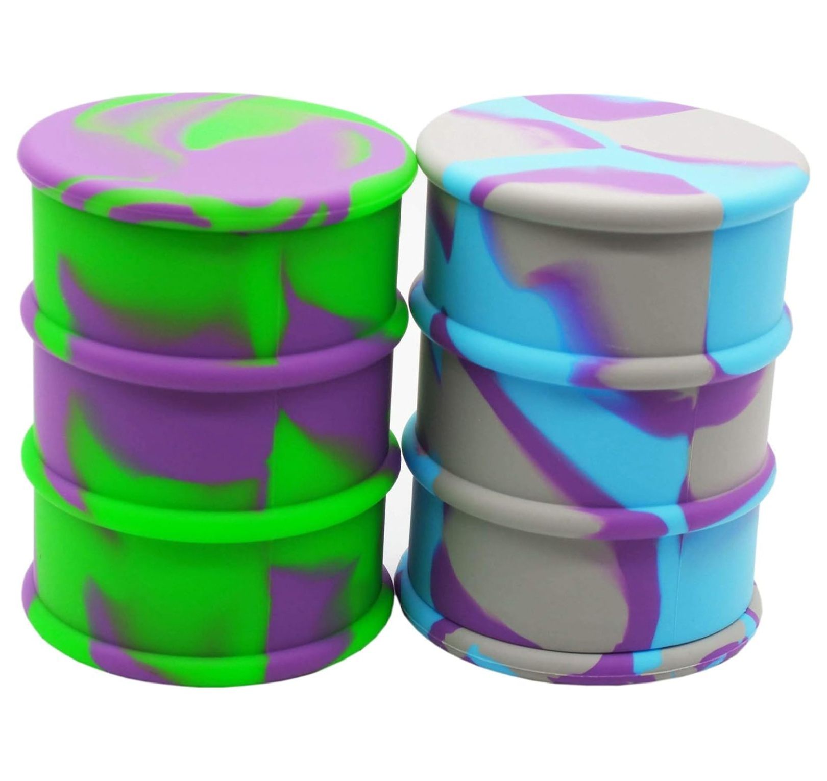 2PCS 500ml Large Barrel Silicone Concentrate Containers Nonstick Food