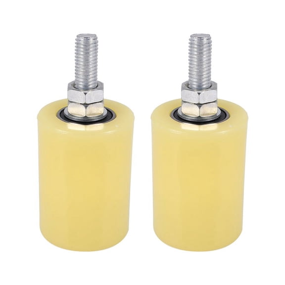 2PCS 50X70Mm PP Steel Flat Roller Bearing Guiding Wheel 6201 Screw for Electric Door Sliding Gate