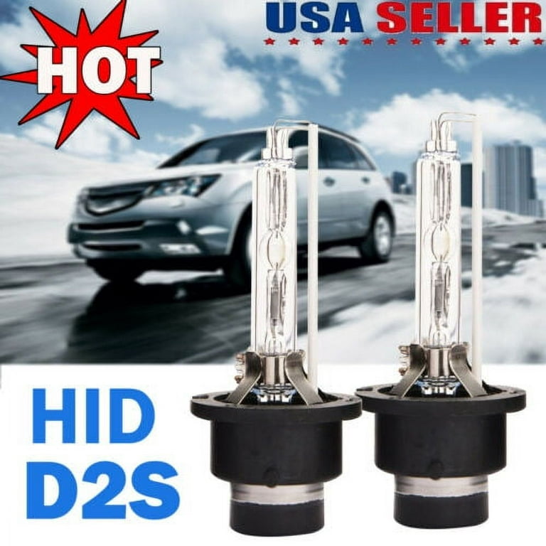 Nilight D2S HID Bulbs, 6000K Diamond White Xenon Replacement D2S HID  Headlight Bulb,350% Lighting Distance Super Bright High for 12V Cars, IP67  Design