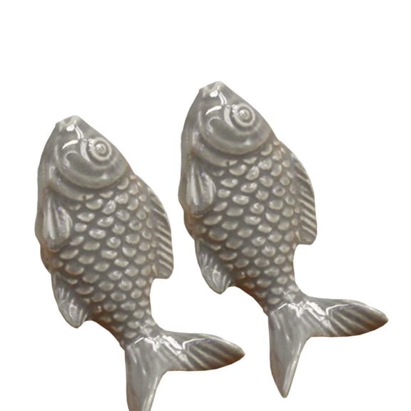 2PCS 55mm Cute Fish Shape Ceramic Door Knob Handle Pull-Kid's Room Great & Fun Decor Pull Knobs