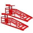 thumbnail image 1 of , 2PCS 5T Hydraulic Car Ramps, Heavy Duty Hydraulic Vehicle Ramps Lift Ramp, Portable Car Ramps for Oil Changes, Car Lifts for Home Garage, Vehicle Auto Garage Repair, Red ,Steel ,, 1 of 11