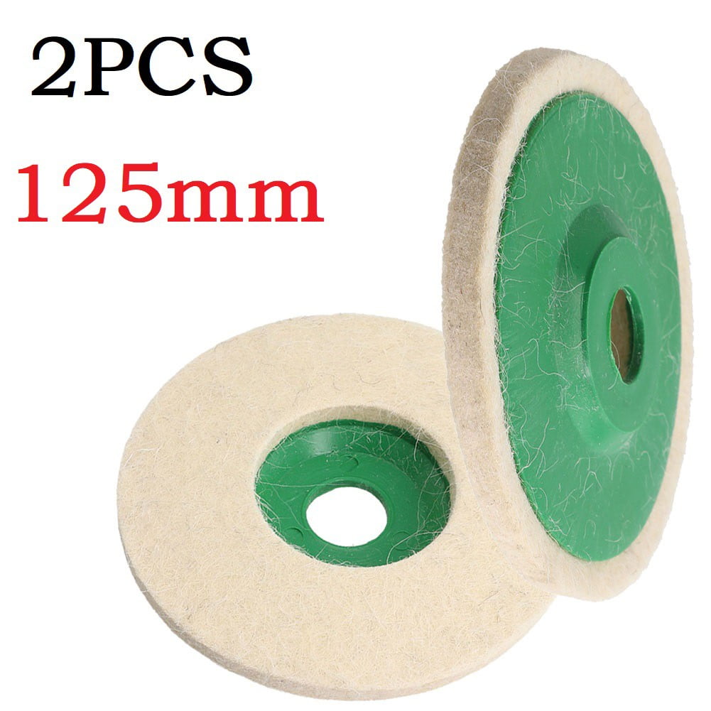 Agatige 5PCS Felt Polishing Pad, 3.1 Inch Wool Polishing Buffing Pad With Alloy Steel Base, Glass Polishing Pads Oscillating Multitool