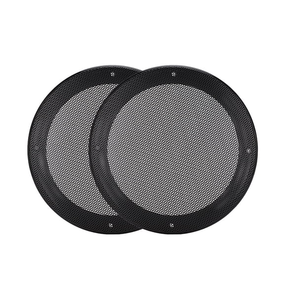 2PCS 6.5inch Speaker Loudspeaker Protective Cover Speaker Decoration(Black+Black)