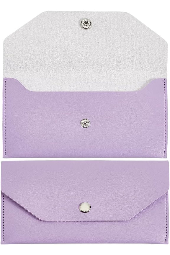 2PCS 6.893.62 Inch Cash Envelope Bag Waterproof Pu Leather Currency Wallet Pouch Reusable Budget Wallet Money Stuffing Organizer Envelopes for Men Women Checks Bills (Violet) for DIY