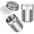 thumbnail image 1 of 2PCS（6.8oz) Powder Sugar Shaker Duster, Stainless Steel Powder Sugar Shaker with Lid, Sifter For Cinnamon Sugar Pepper Powder Cocoa Flour, 1 of 8