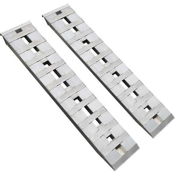 2PCS 60'' x 12''Loading Ramp, 6000 Lbs Capacity Folding Ramp Aluminum Truck Ramps Portable Trailer Ramps for Motorcycles, Ebikes, Dirtbikes and ATVs, Heavy Duty Loading Ramps Ideal