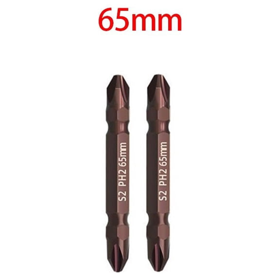 2PCS 65mm 100mm 150mm PH2 Magnetic Double Head Electric Screwdriver Bit Set