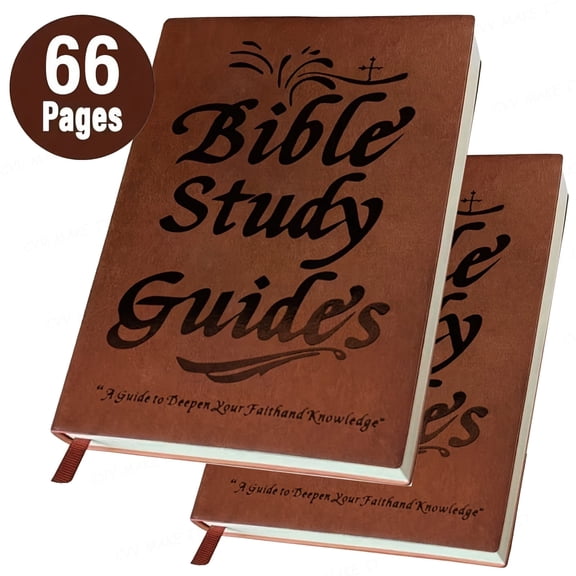 2PCS 66-Page Bible Study Guide Notebook Women-Daily Scripture Quotes, Religious Faith-Based Notebook (A4)(1PC)