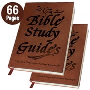2PCS 66-Page Bible Study Guide Notebook Women-Daily Scripture Quotes, Religious Faith-Based Notebook A41PC