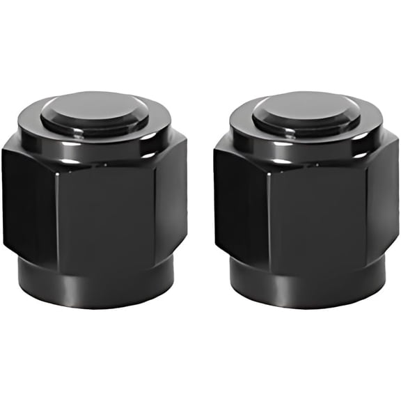 2PCS 6AN Female Flare Cap Block off Fitting Plug, Aluminum Swivel Hex Head Female Flare Cap, Fuel Oil Line Nut Port Adapter, Universal Automotive Modification Accessories (6AN)