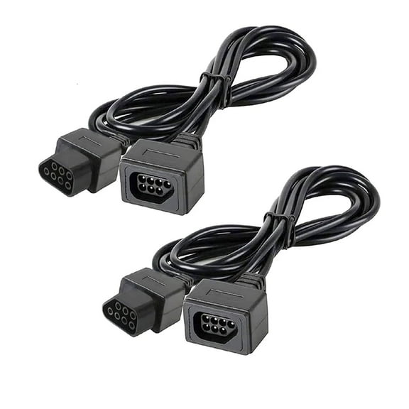 2PCS 6FT New Replacement Extension Cable Cord Iead for Nintendo NES Controller Joystick Handle 7Pin Extensiones Cables