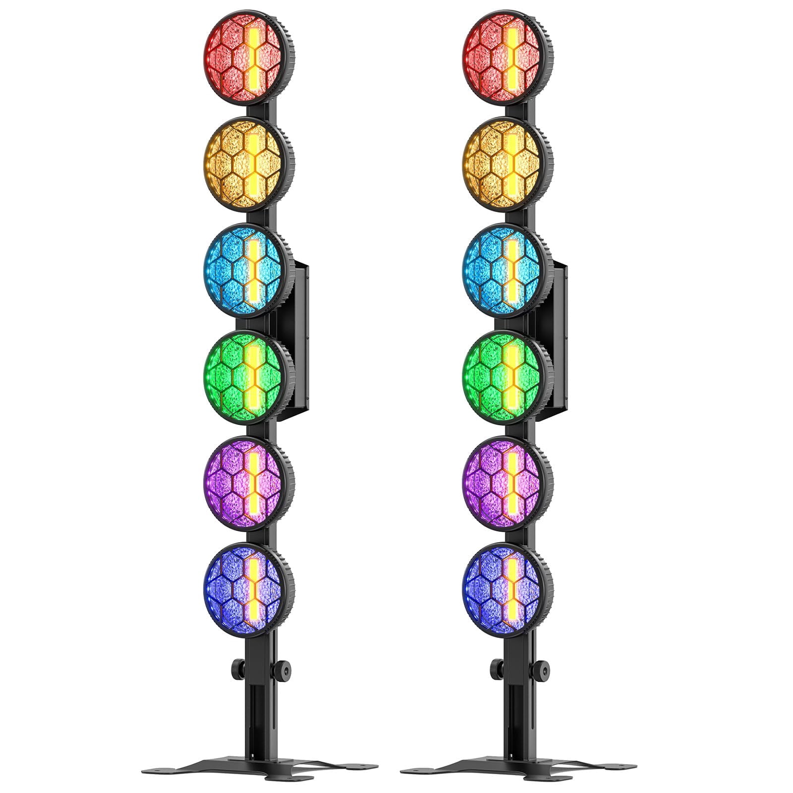 2PCS 6LEDs COB Linear Vintage Light 5x60W RGB Retro Lights DMX Stage Wash Effect Lighting for DJ Disco KTV Party Wedding Bar Club