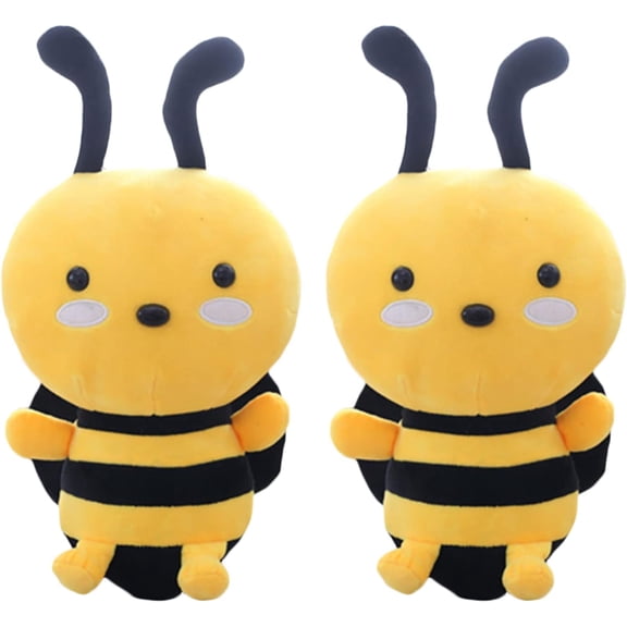 2PCS 7.8" Plush Bee Stuffed Animal Cute Honeybee Toy Doll Gifts for Girls Boys