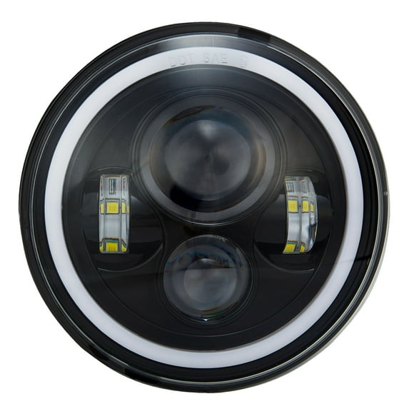 2PCS 7 Inch Round Cree LED Headlight High Low Beam for Jeep Motorbikes Needed For 2007+ Models