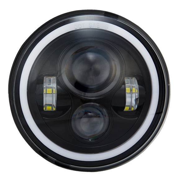 2PCS 7 Inch Round Cree LED Headlight High Low Beam for Jeep Motorbikes Needed For 2007+ Models