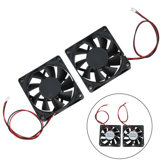 2PCS 70x70x20mm DC Cooling Fans 12V 3200 RPM Low Noise Case Fan for Computer Cabinet Power Supply Welding Machine Inverter (24V)