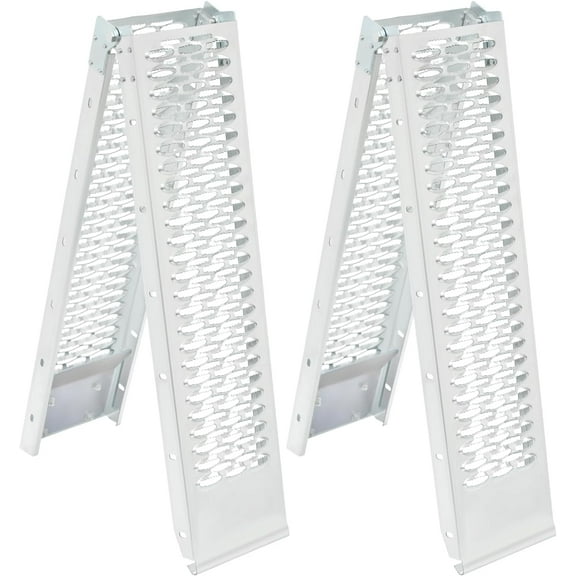 2PCS 76.7'' x 8.7''Loading Ramp, 1060 Lbs Capacity Folding Ramp Aluminum Truck Ramps Portable Trailer Ramps for Motorcycles, Ebikes and ATVs, Heavy Duty Loading Ramps Ideal