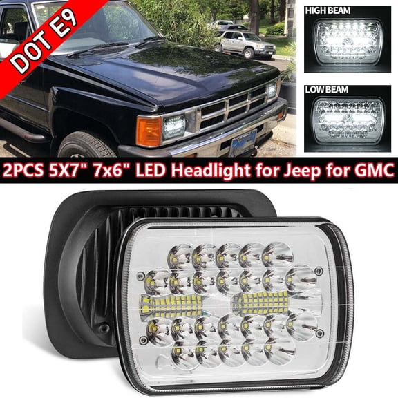 2PCS 7X6" LED Headlight Projector For Ford Super Duty Truck F550 F600 F650 F700 F750