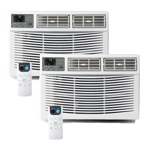 2PCS 8,000 BTU Smart Window Air Conditioner with WiFi  115V AC Unit Cools Up to 350 Sq.Ft, Remote & App Control, Voice Compatible, 11.5 CEER, Quiet Operation for Bedroom, Living Room & Office