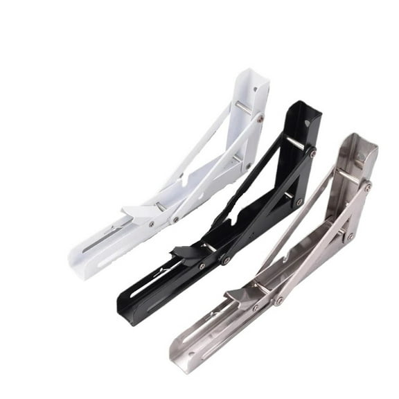 2PCS 8-14inch Bracket Stainless Steel Wall Foldable Retractable Partition Shelf Tripod Laminate Bracket Right Angle